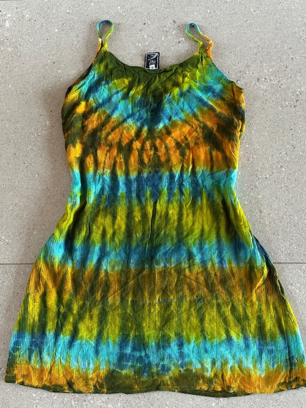 TiE DYE LADIES SUNDRESS BEACH COVER SMALL - Picture 2 of 3